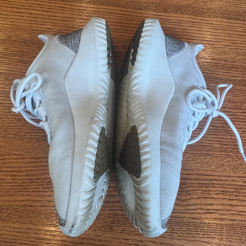 Adidas Light Gray and White Sneakers - Picture 6 of 9